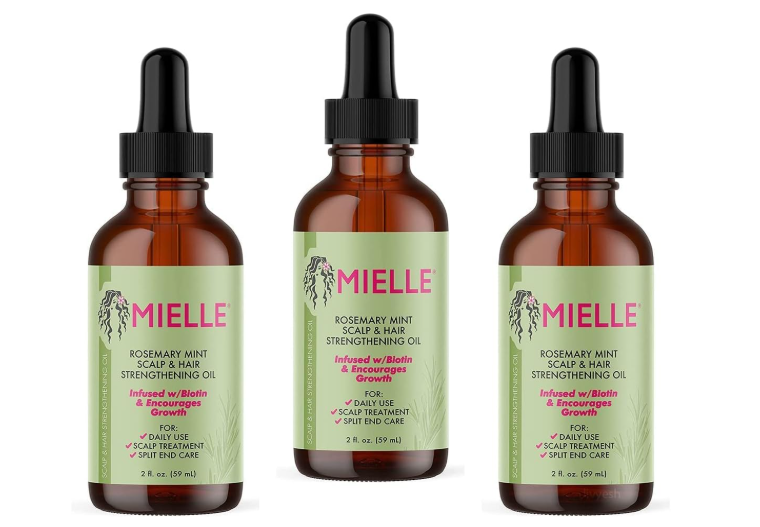 Boost Hair Growth with Mielle Organics Rosemary Mint Scalp & Hair Strengthening Oil – 2oz (Pack of 3)