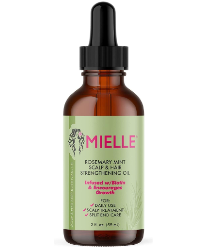 Boost Hair Growth with Mielle Organics Rosemary Mint Scalp & Hair Strengthening Oil – 2oz (Pack of 3)